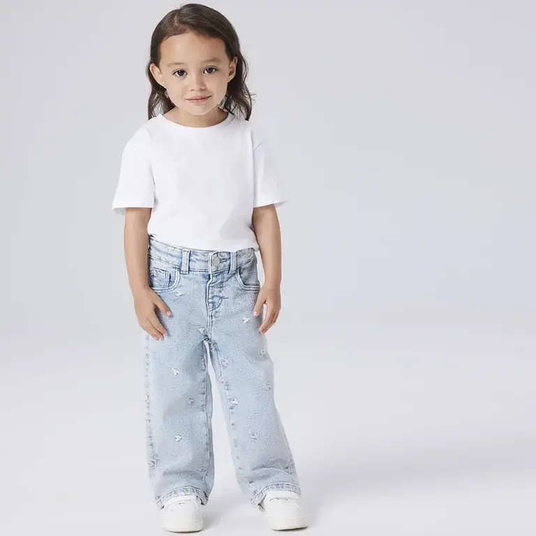 Jeans WIDE LEG Rose (light blue bleached denim)