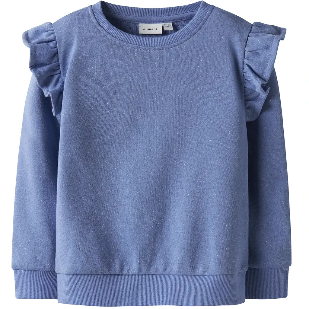 Trui sweat ruffles Tilde (persian jewel)