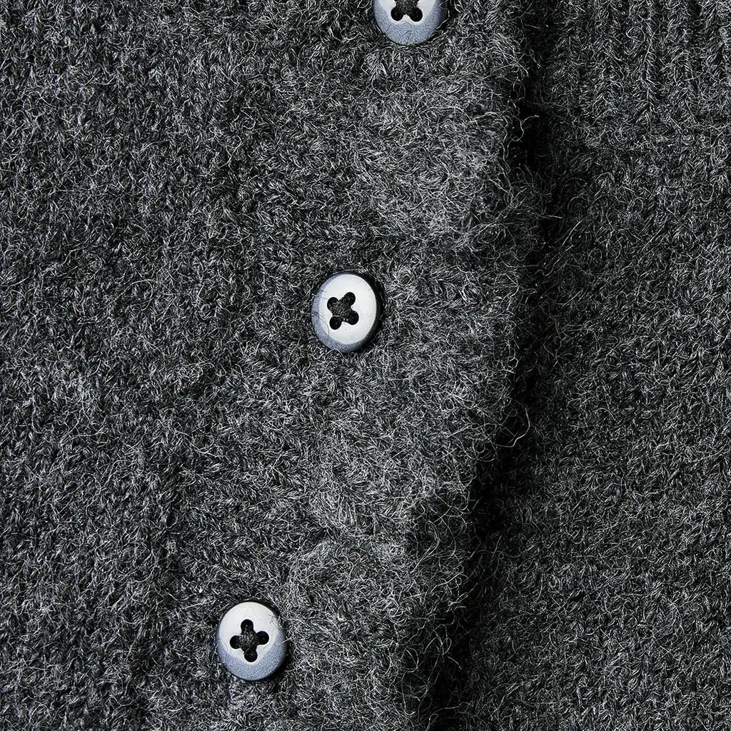 Gebreid vestje (dark grey melange)