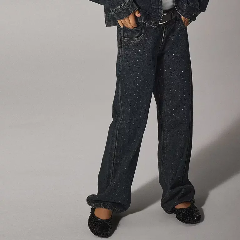 OP=OP! Jeans WIDE LEG Rose (dark midnight denim)