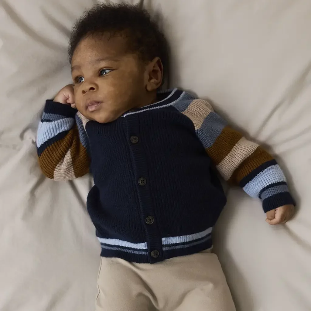 Gebreid vestje Sand (navy nazer)