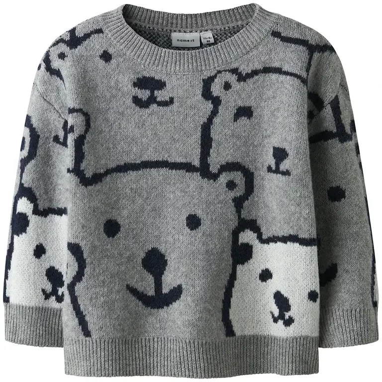 Gebreide trui Sauel (grey melange)