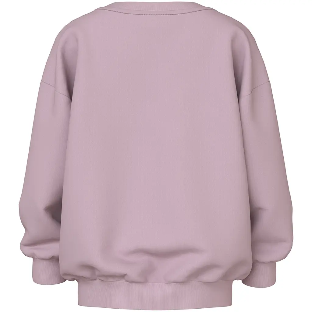 Trui sweat Valona (dawn pink dog heart stripe)