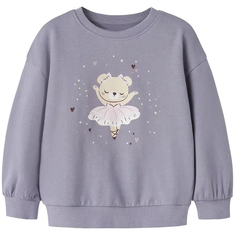 Trui sweat Valona (lavender gray bear)