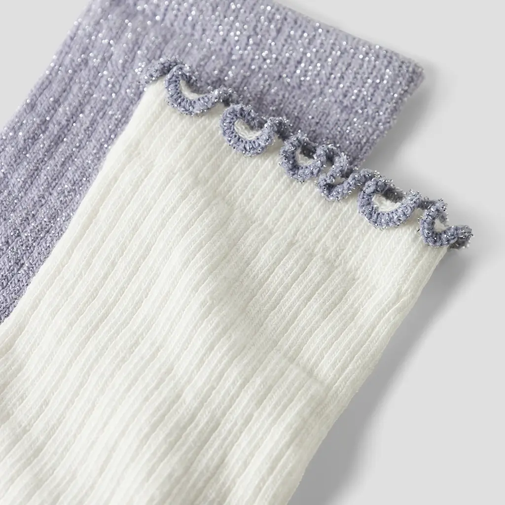 Twee paar sokken Tutti (lavender gray/cloud dancer)