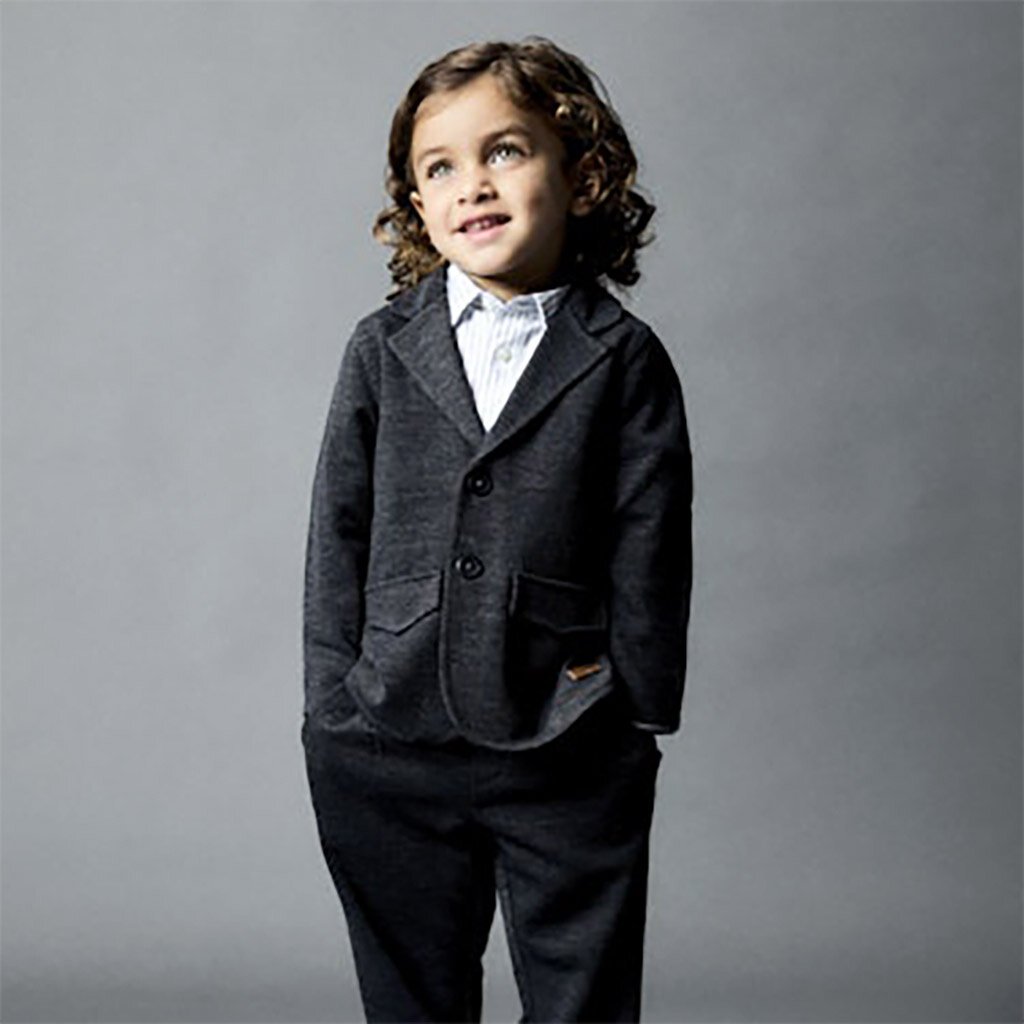 Zacht colbert jasje Robino (dark grey melange)