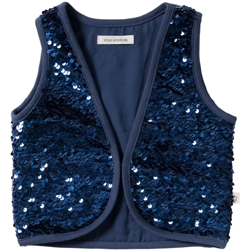 Gilet velvet sequin (insignia blue)