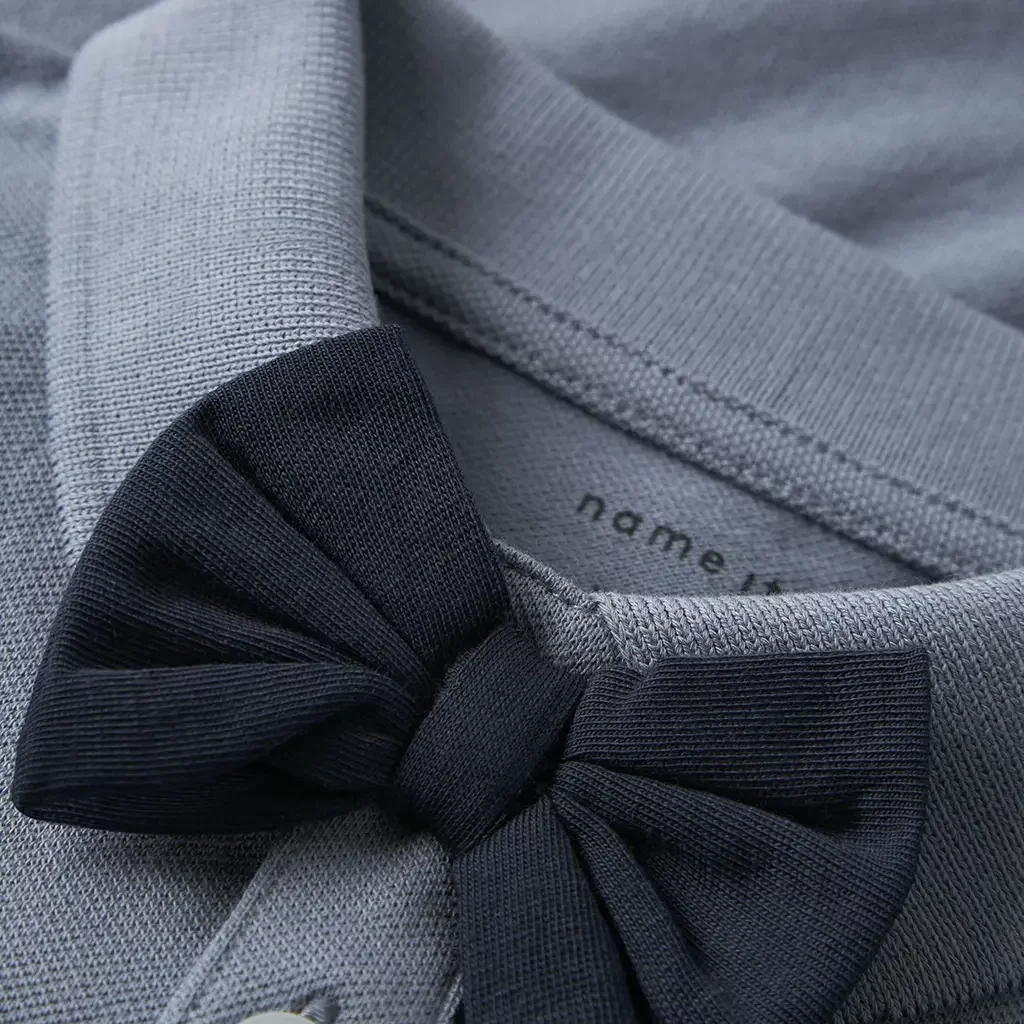 Polo shirt met strikje Rogula (flint stone)