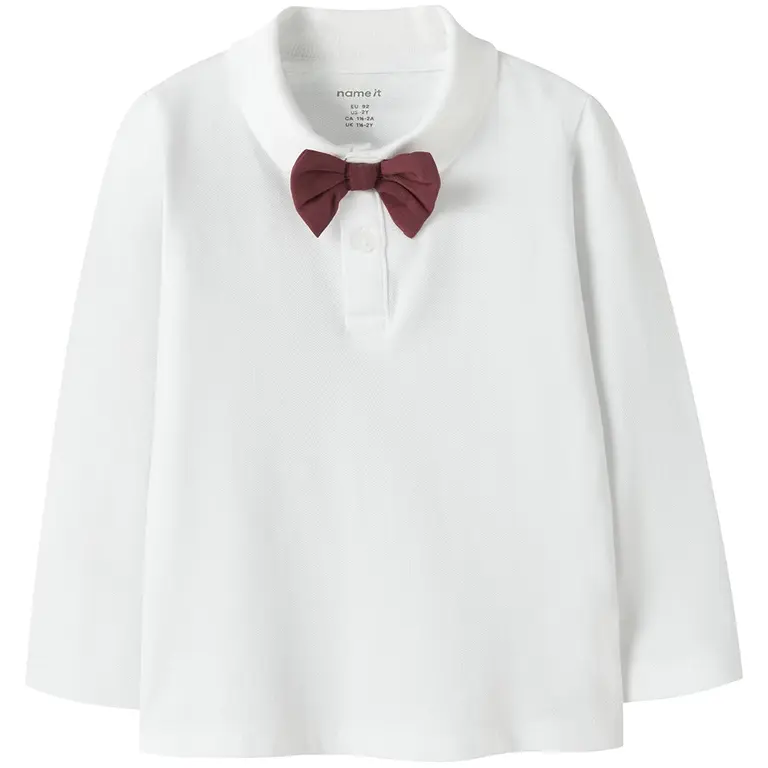 Polo shirt met strikje Rogula (bright white)