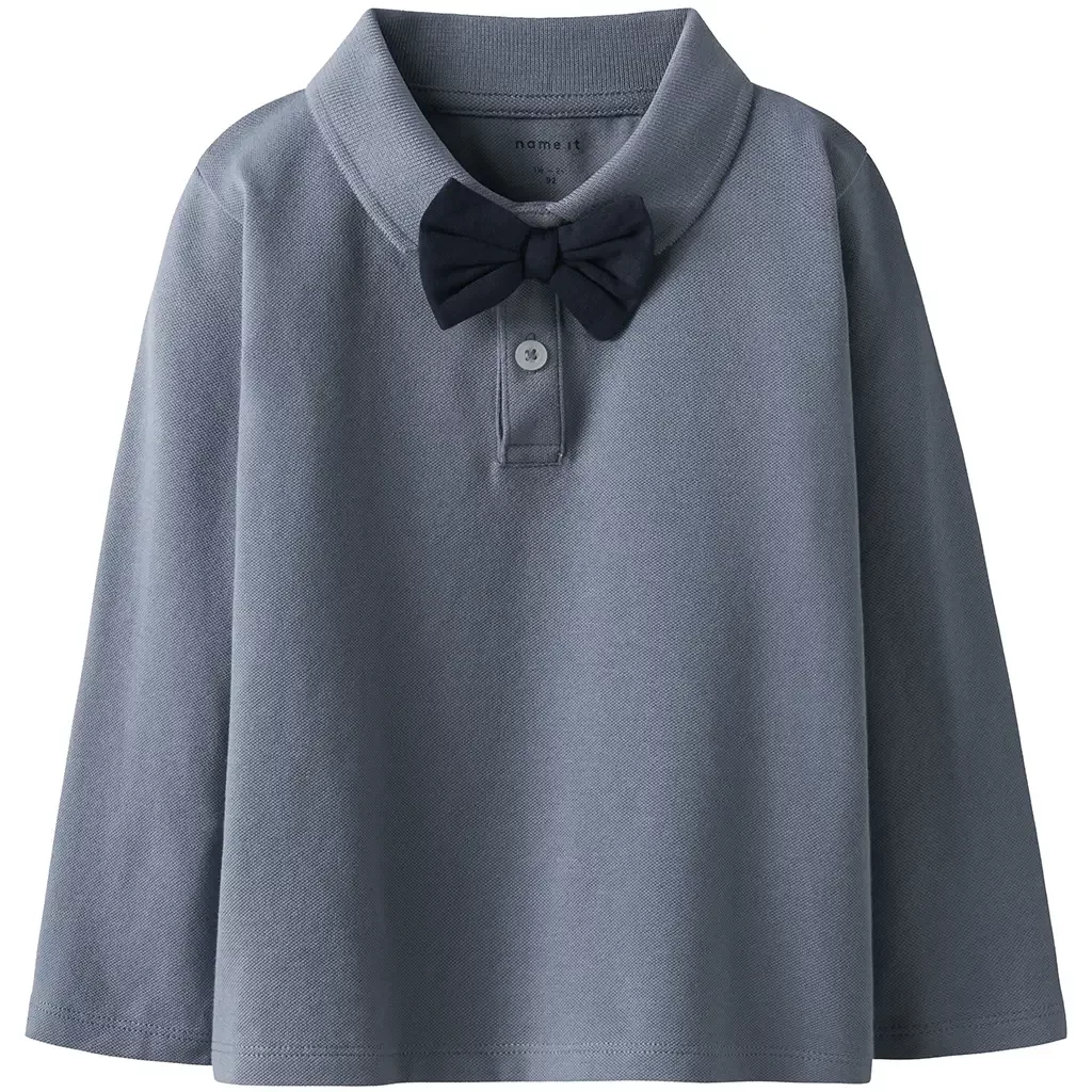 Polo shirt met strikje Rogula (flint stone)