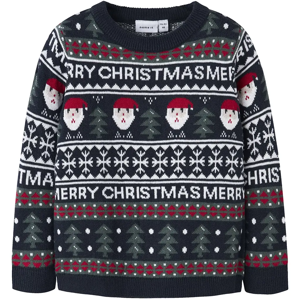 KERST gebreide trui Rastokka (dark sapphire)