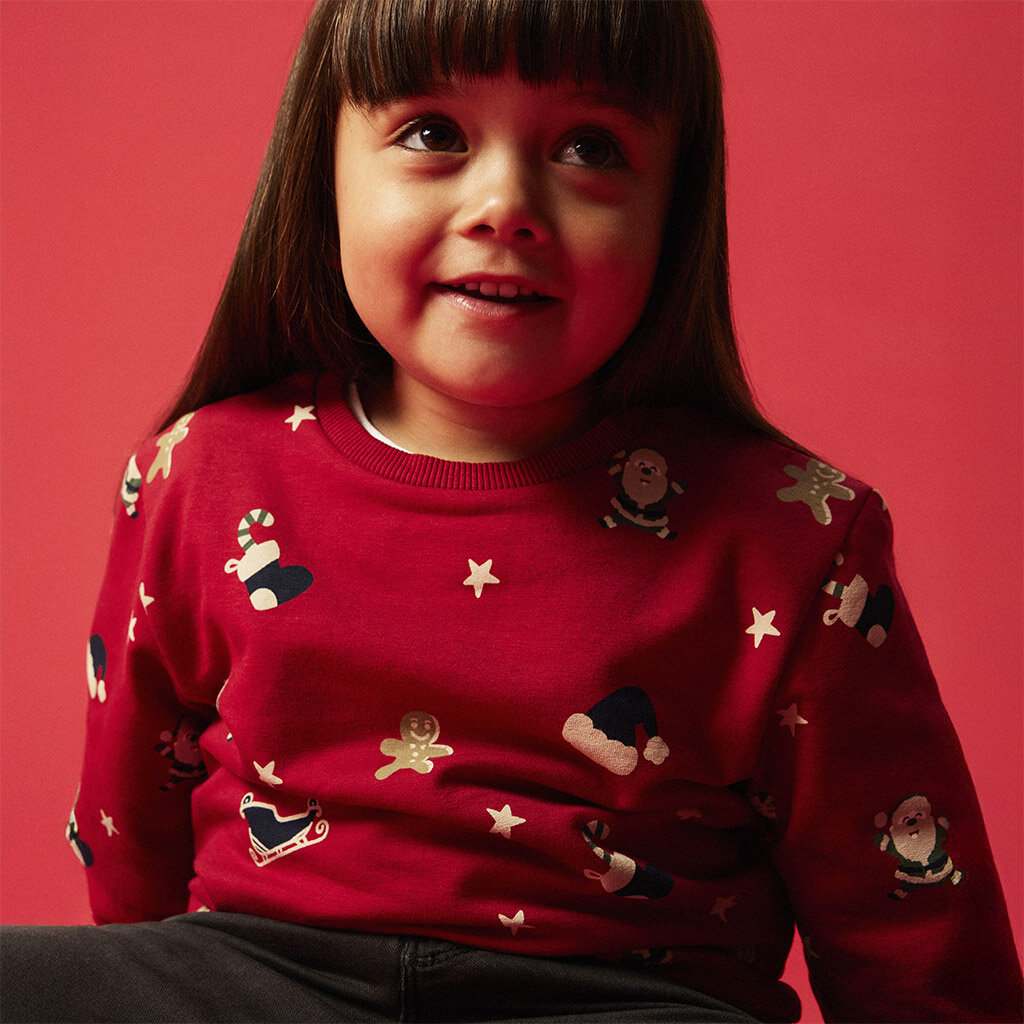 KERST trui sweat Rohom (jester red)