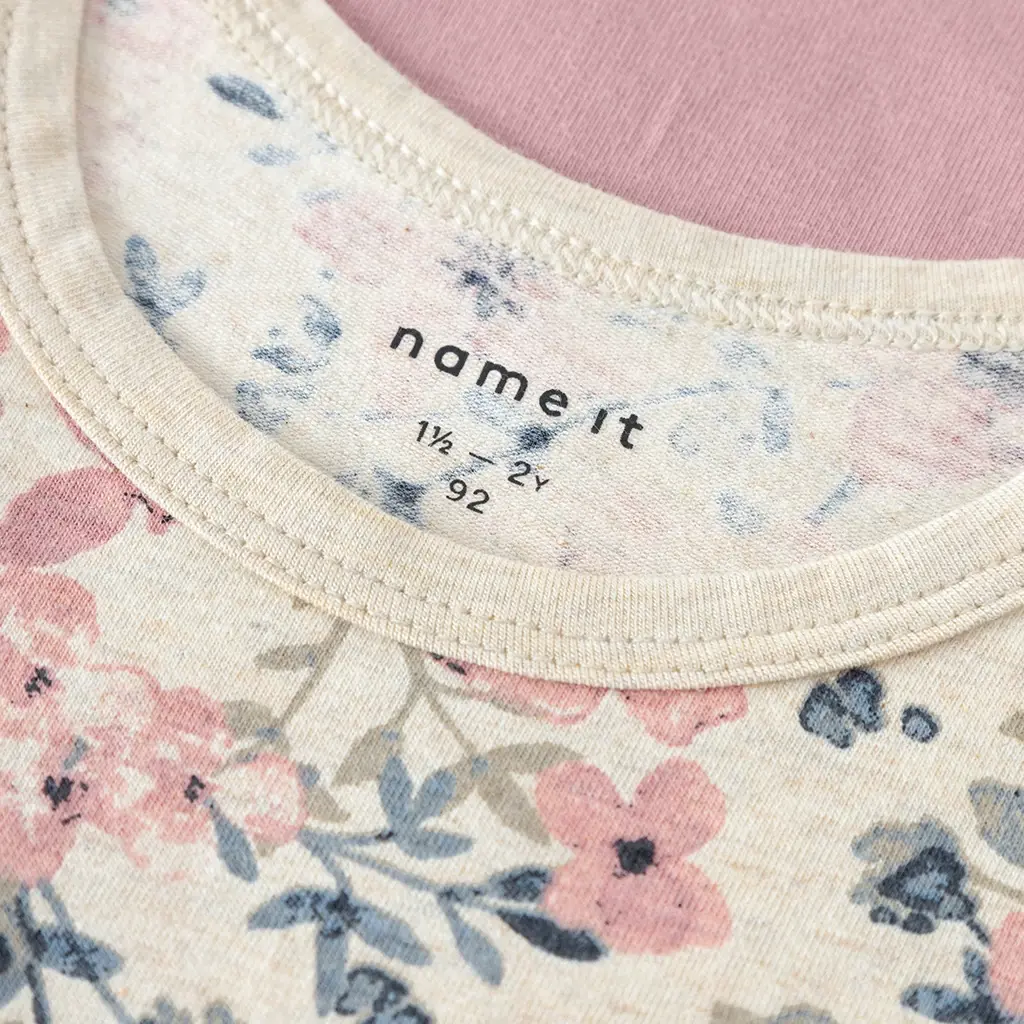 Twee hemdjes Flower (nostalgia rose)