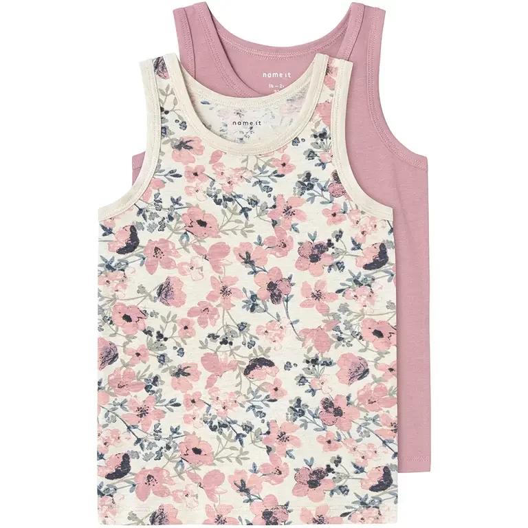 Twee hemdjes Flower (nostalgia rose)