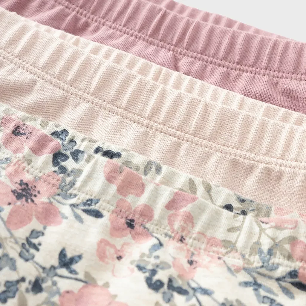 Drie onderbroekjes Flower (nostalgia rose)