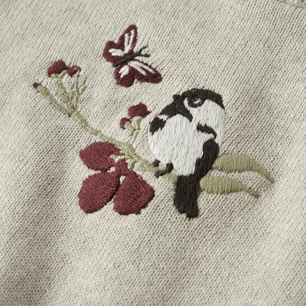 Gebreid truitje Bird (peyote melange)