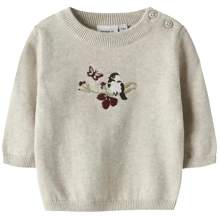 Gebreid truitje Bird (peyote melange)