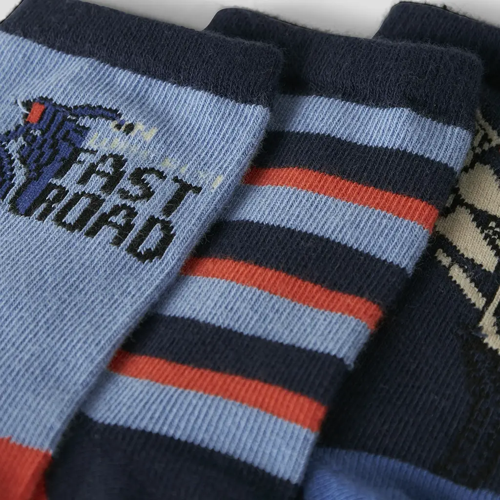 Drie paar sokken Bertil (navy blazer/endless sky)