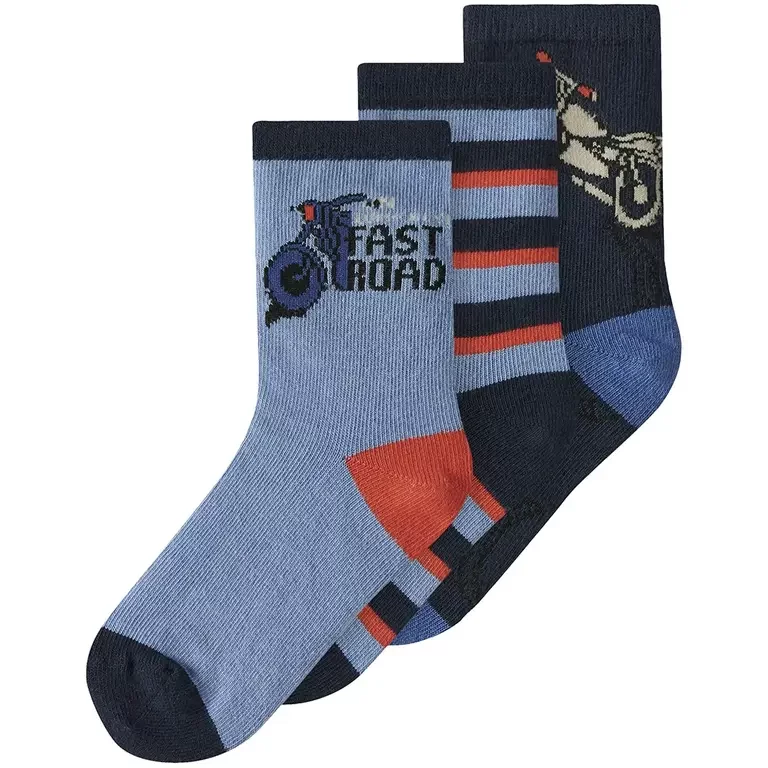 Drie paar sokken Bertil (navy blazer/endless sky)