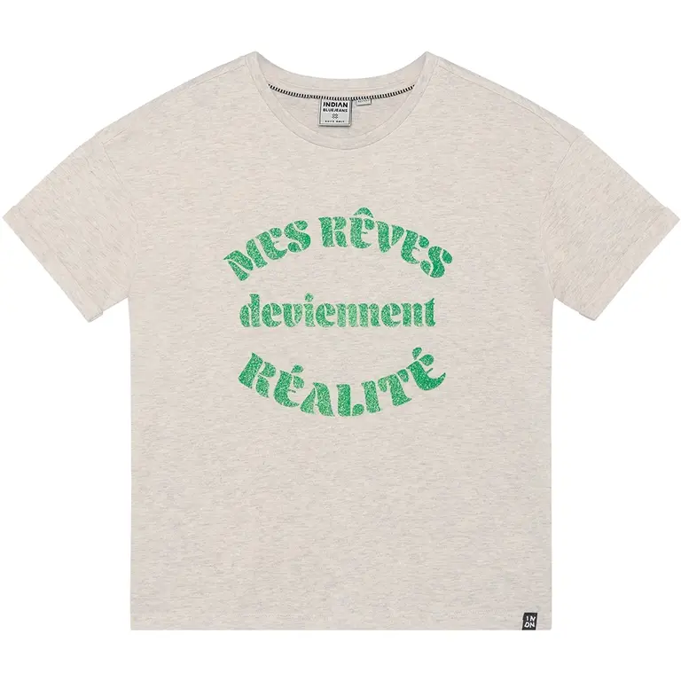 T-shirt wide fit (light sand melange)