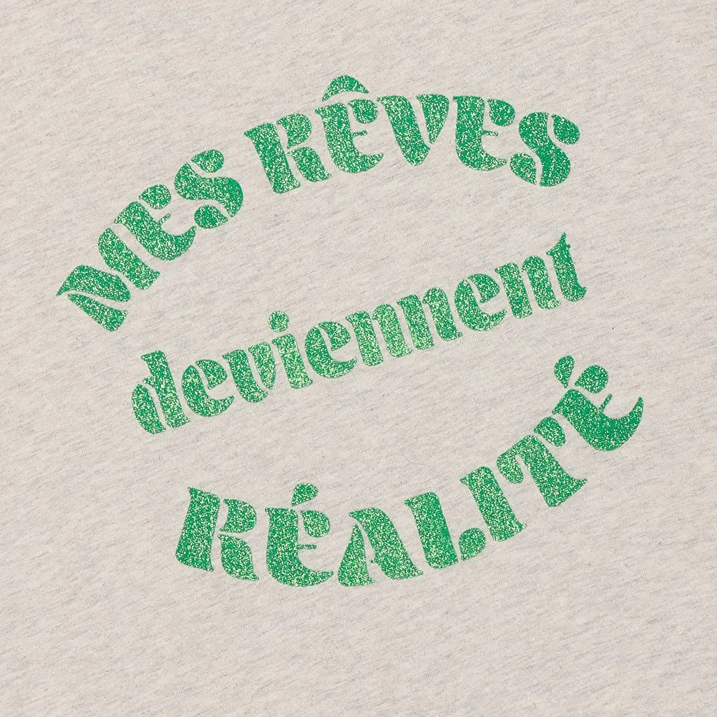 T-shirt wide fit (light sand melange)