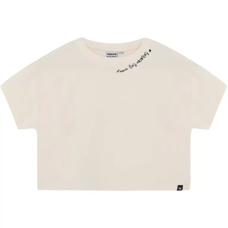 T-shirt cropped backprint (sandshell)