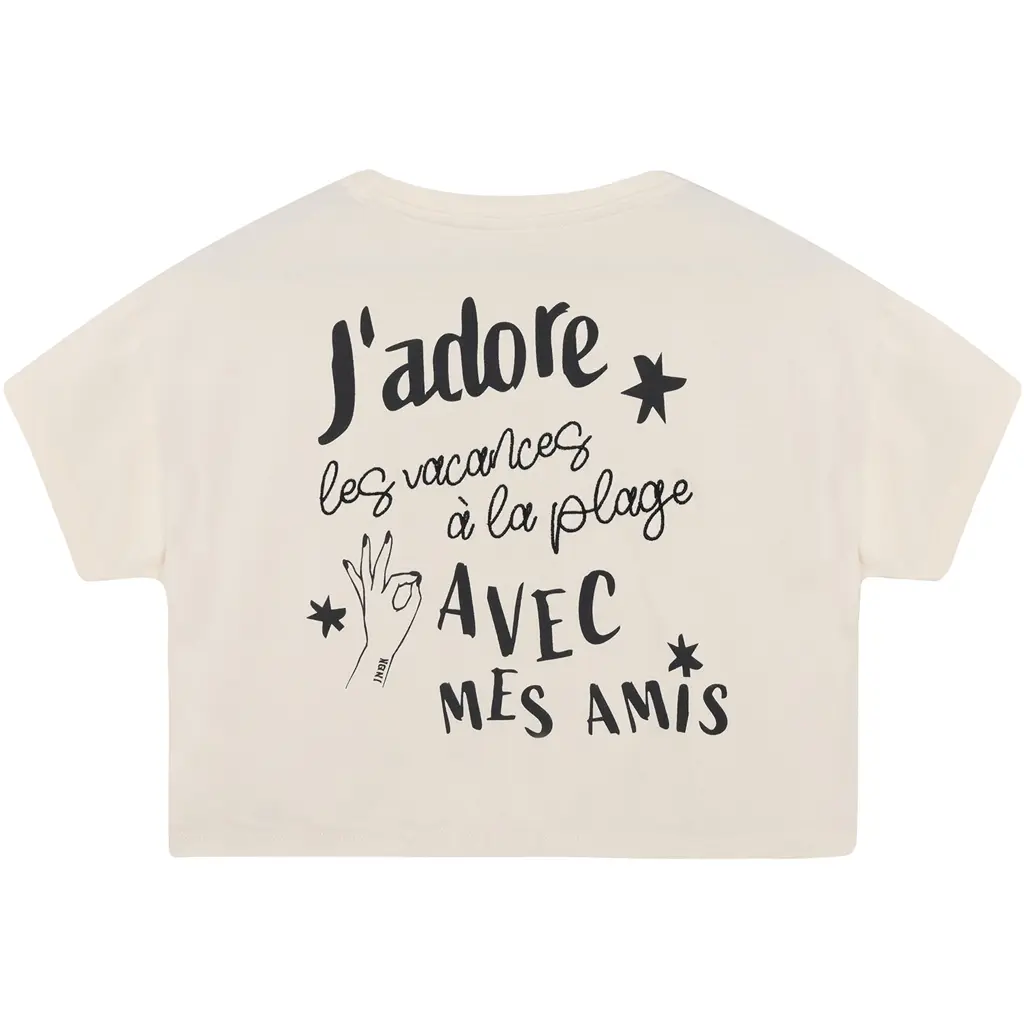 T-shirt cropped (sandshell)