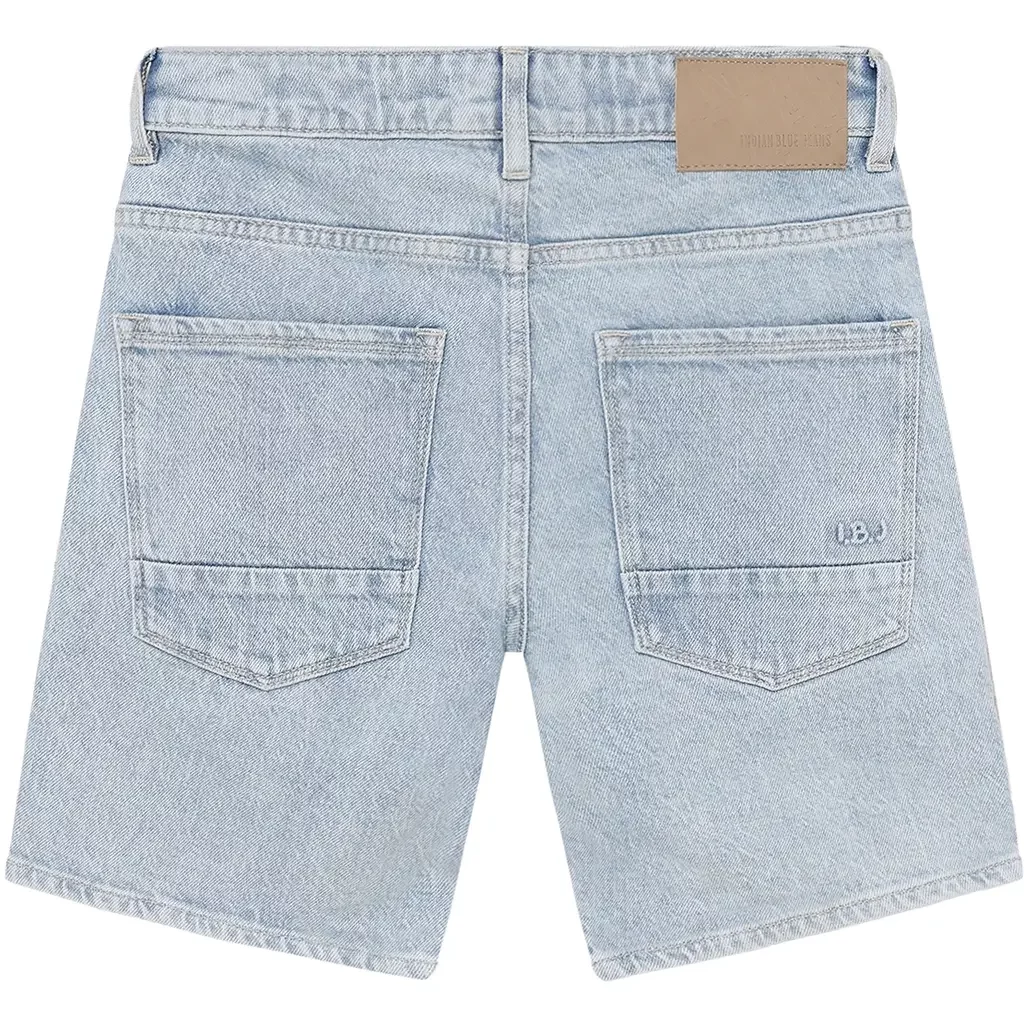Korte spijkerbroek wide fit (light denim blue)