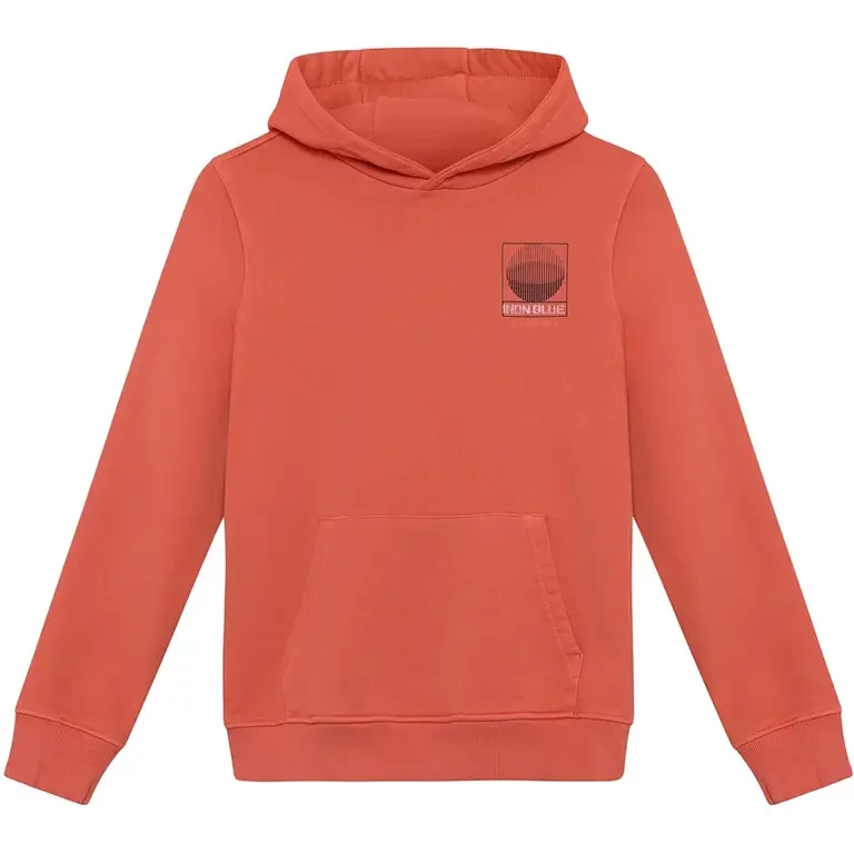 Trui hoodie backprint washed (lantana)