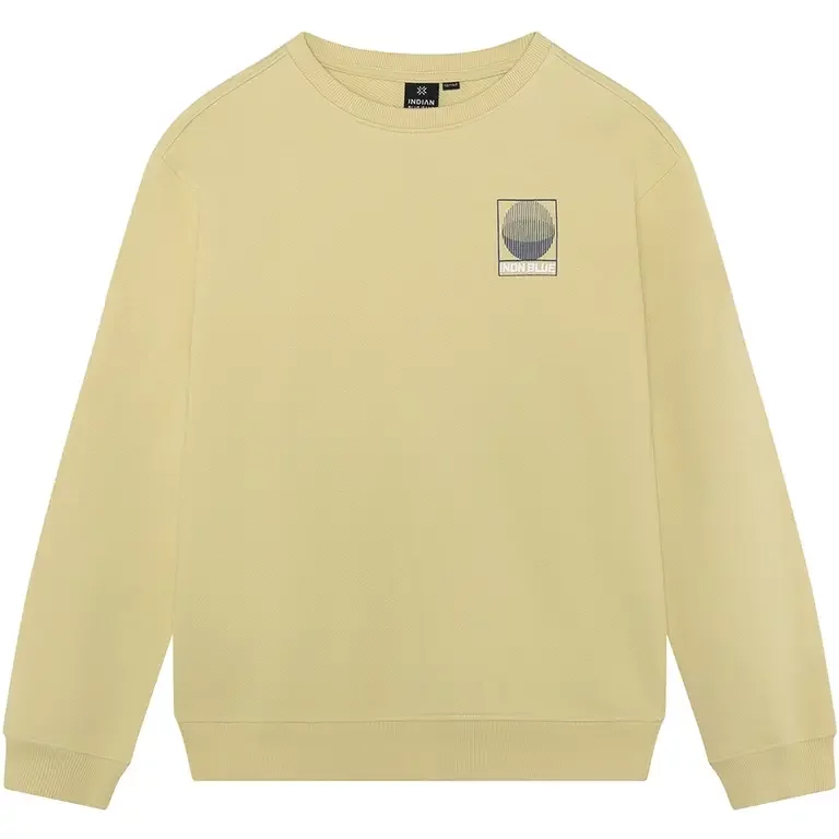 Trui backprint loose fit (dusty yellow)