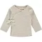 A Tiny Story Overslag shirtje rib met streepje (nougat)