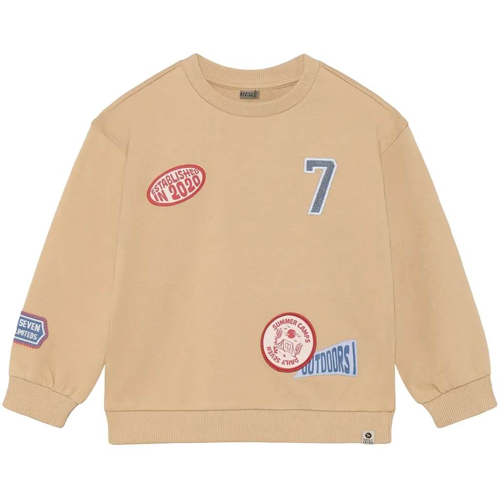 Trui Badges oversized (latte sand)