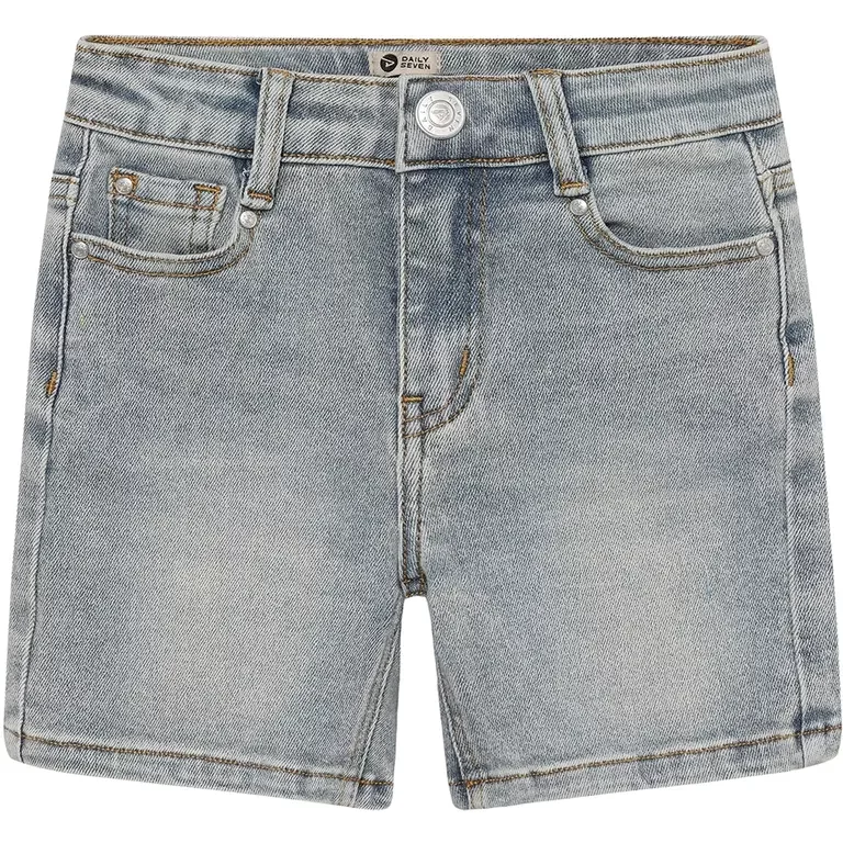 Korte spijkerbroek (used medium denim)