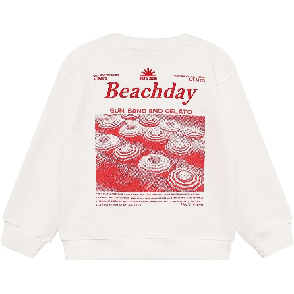 Trui oversized Backprint (egret)