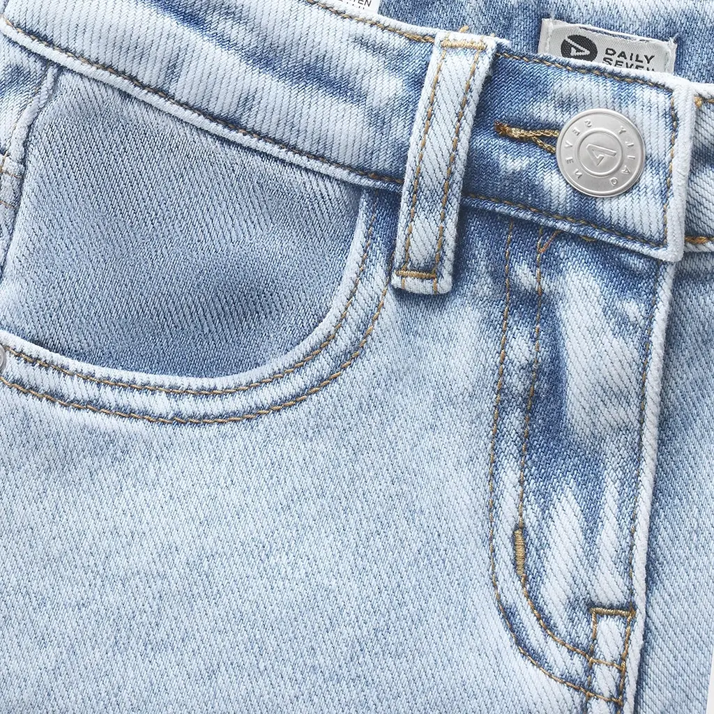 Spijkerbroek barrel fit (blue denim)