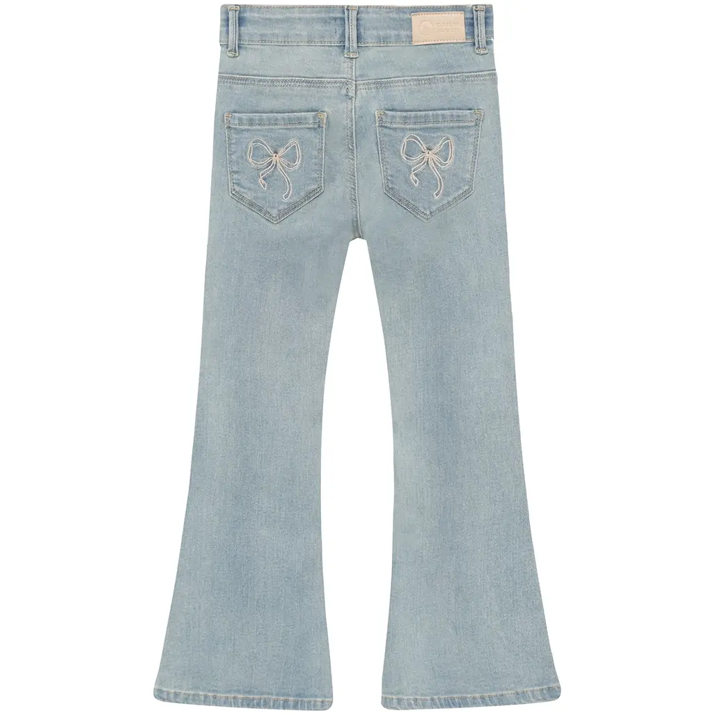 Spijkerbroek flared bow (medium blue denim)