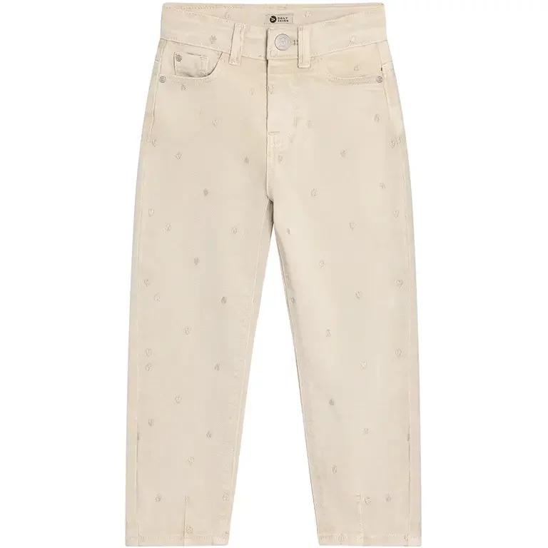 Broek mom fit washed (sandshell)