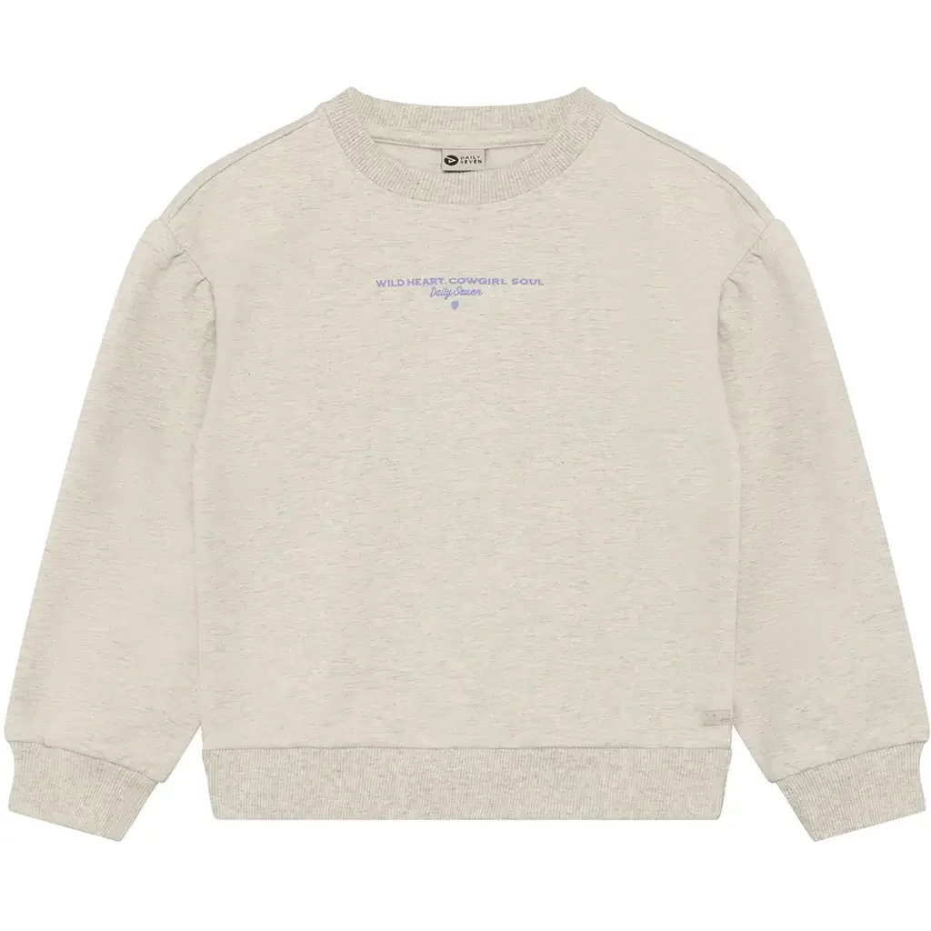 Trui Backprint (creme grey melange)