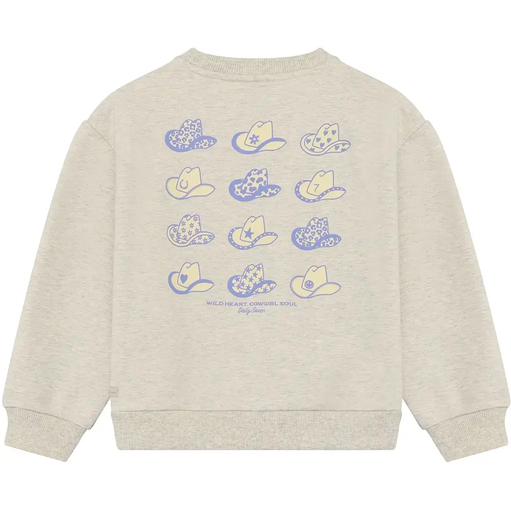 Trui Backprint (creme grey melange)