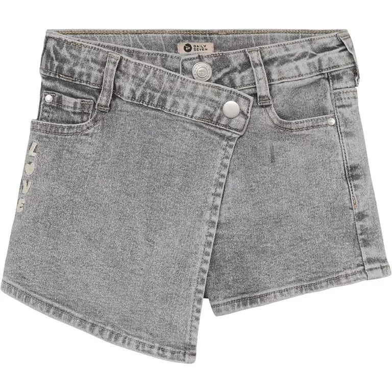 Spijker broek-rokje (grey denim)