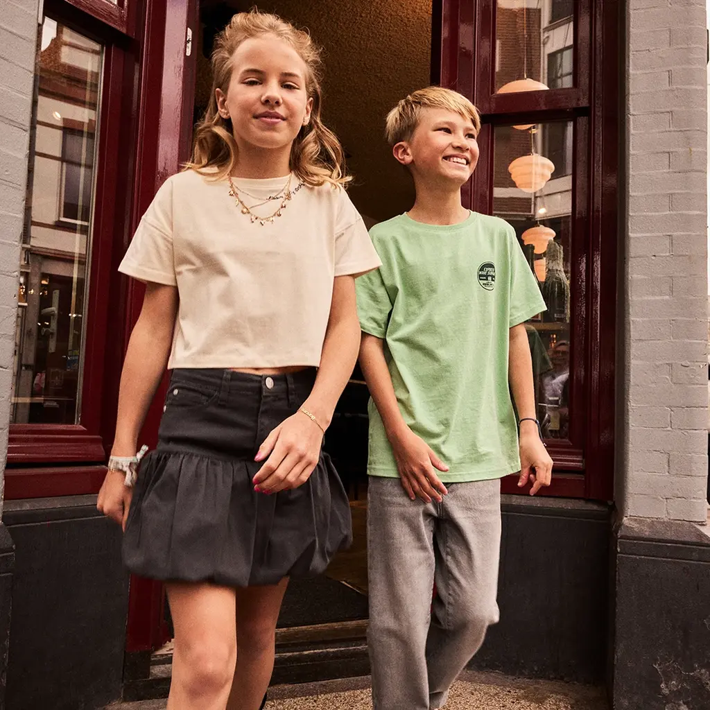 T-shirt cropped backprint (sandshell)