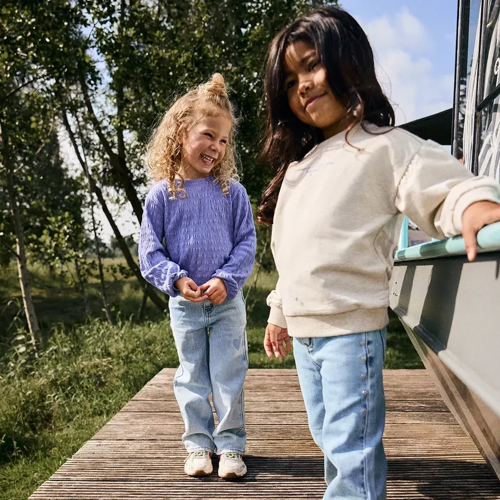 Trui Backprint (creme grey melange)