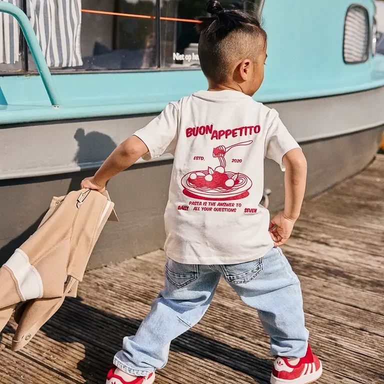 T-shirt oversized backprint (egret)