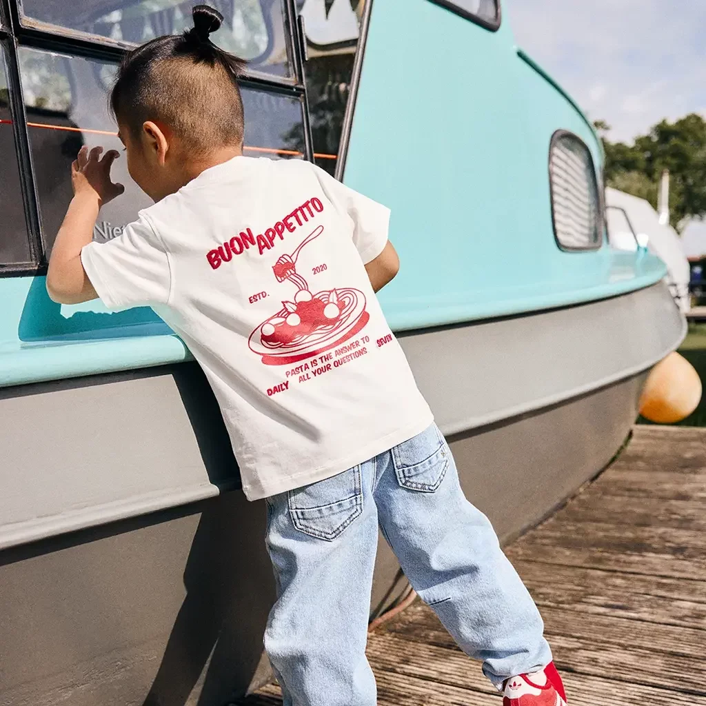 T-shirt oversized backprint (egret)