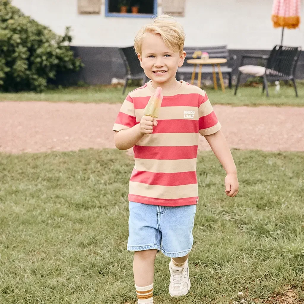 T-shirt stripe Backprint (chrysanthemum)