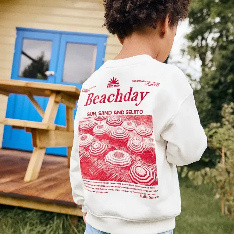 Trui oversized Backprint (egret)