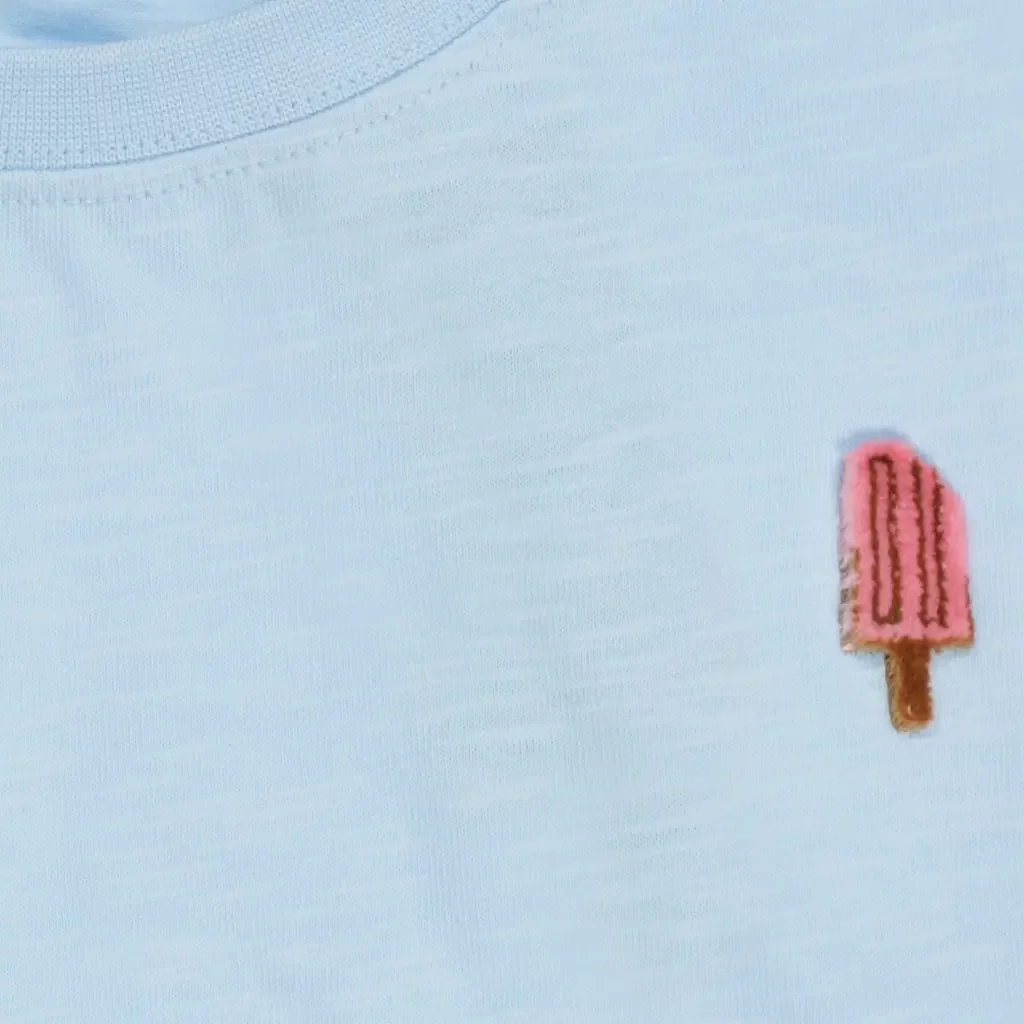 T-shirt Poppi backprint (blue bell)