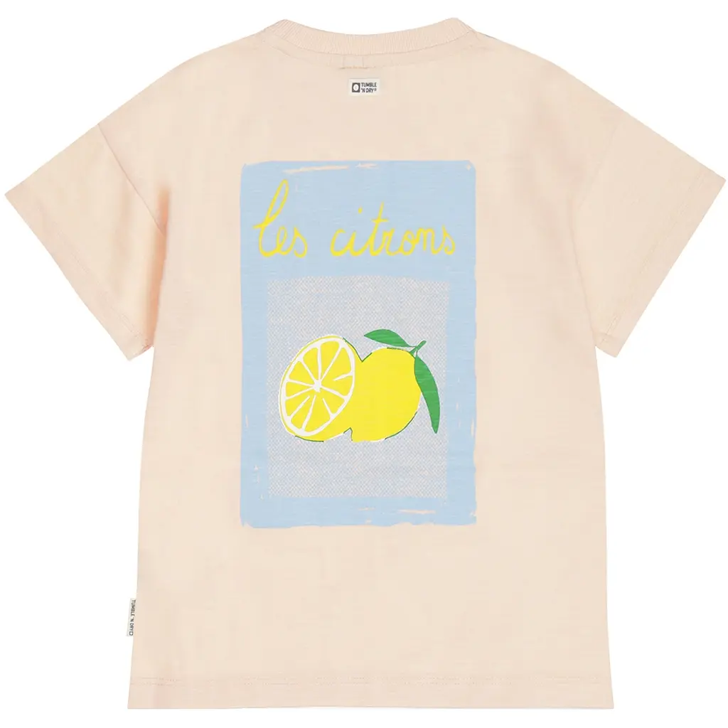 T-shirt Lemons backprint (pale peach)