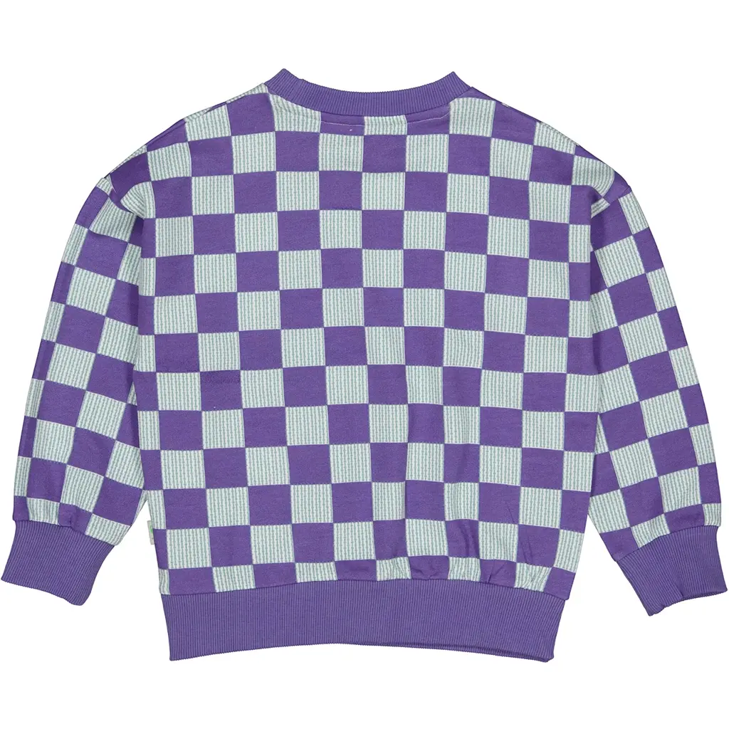 Trui Dean (aop purple check)