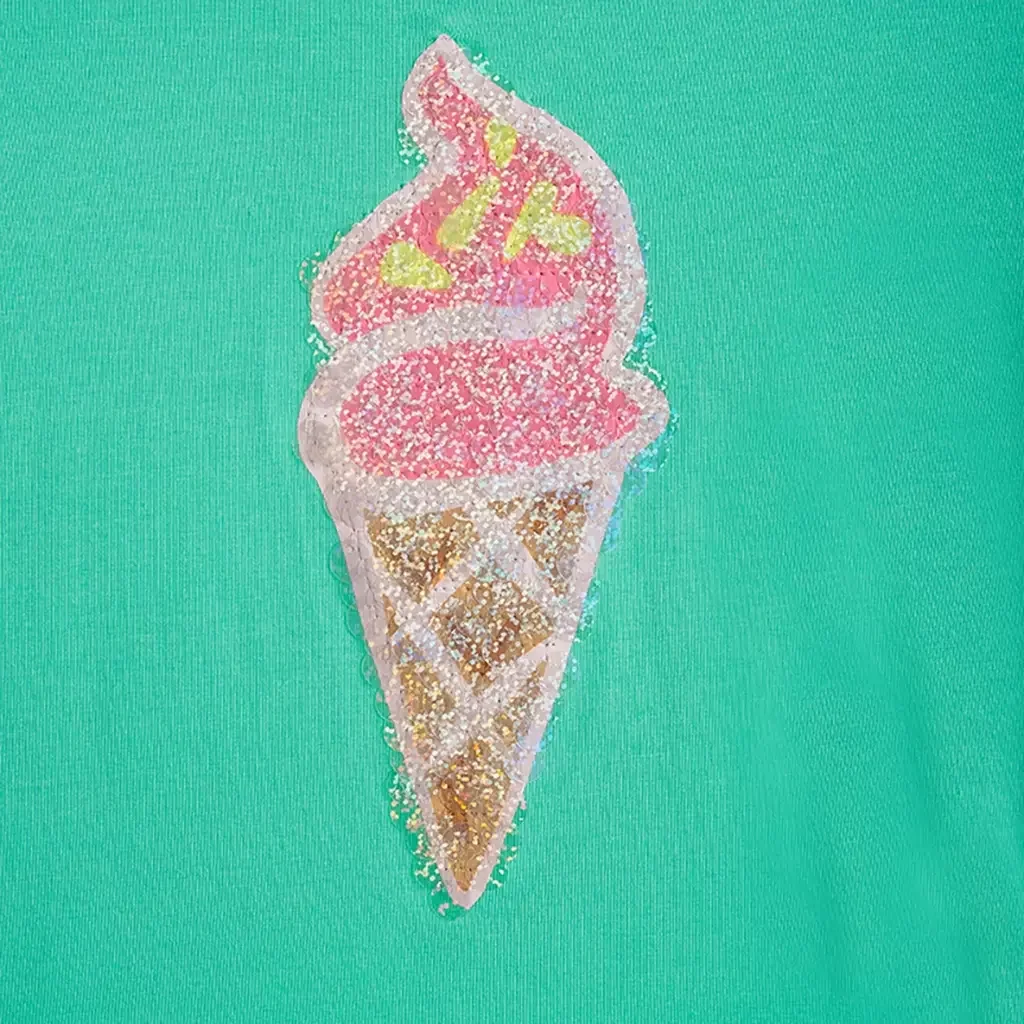 T-shirt Lou pailletten (mint)